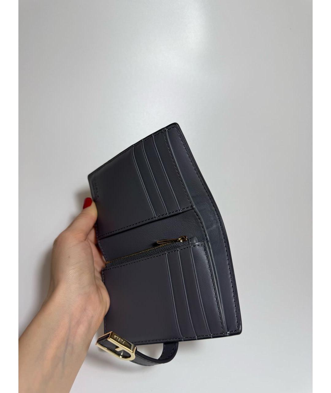 FURLA Серый кожаный кошелек, фото 5