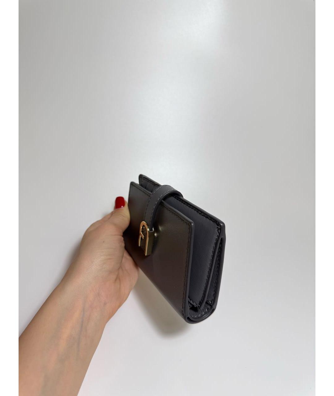 FURLA Серый кожаный кошелек, фото 2