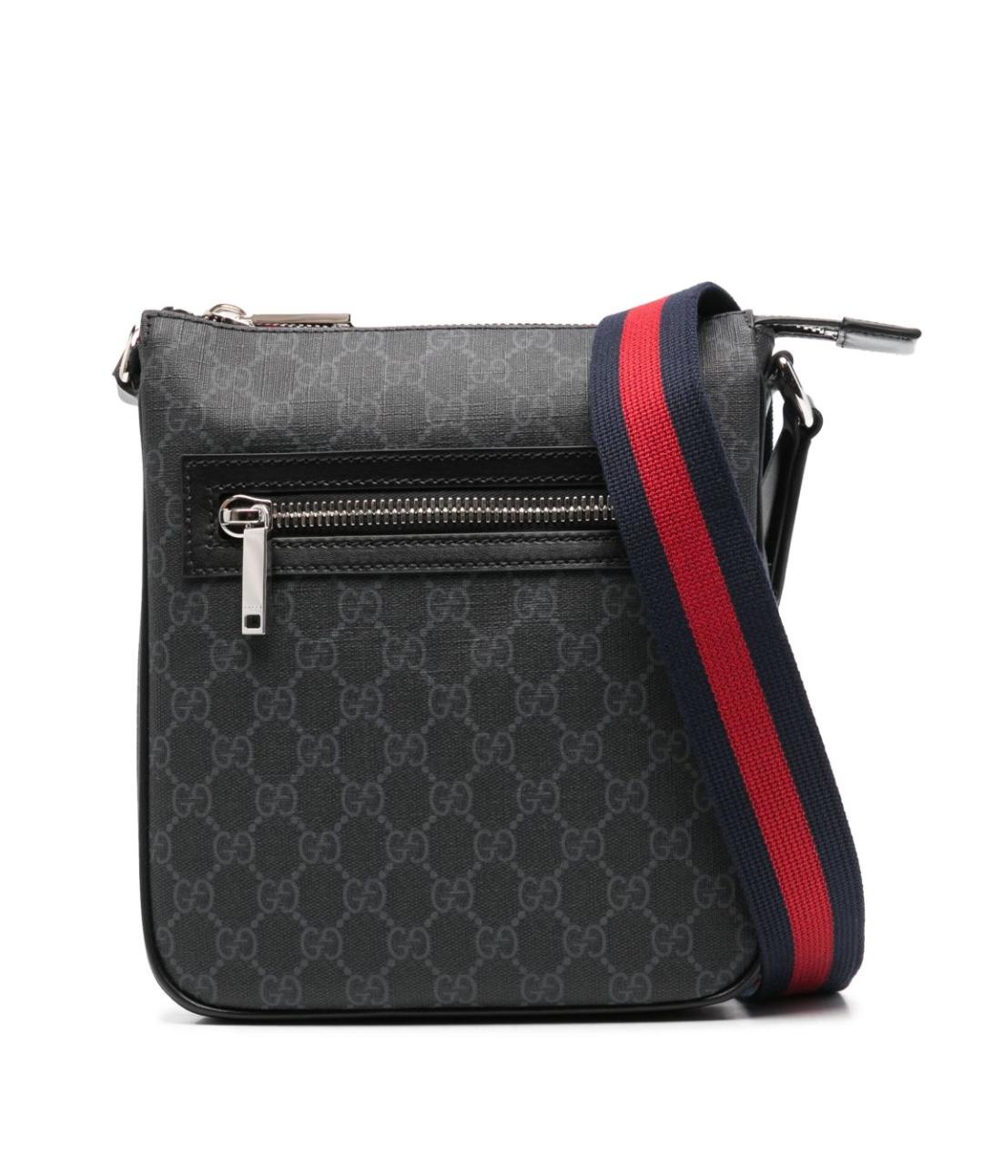 GUCCI Черная сумка на плечо из искусственной кожи, фото 1