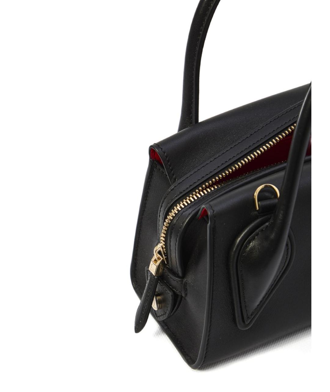 CHRISTIAN LOUBOUTIN Черная кожаная сумка тоут, фото 2