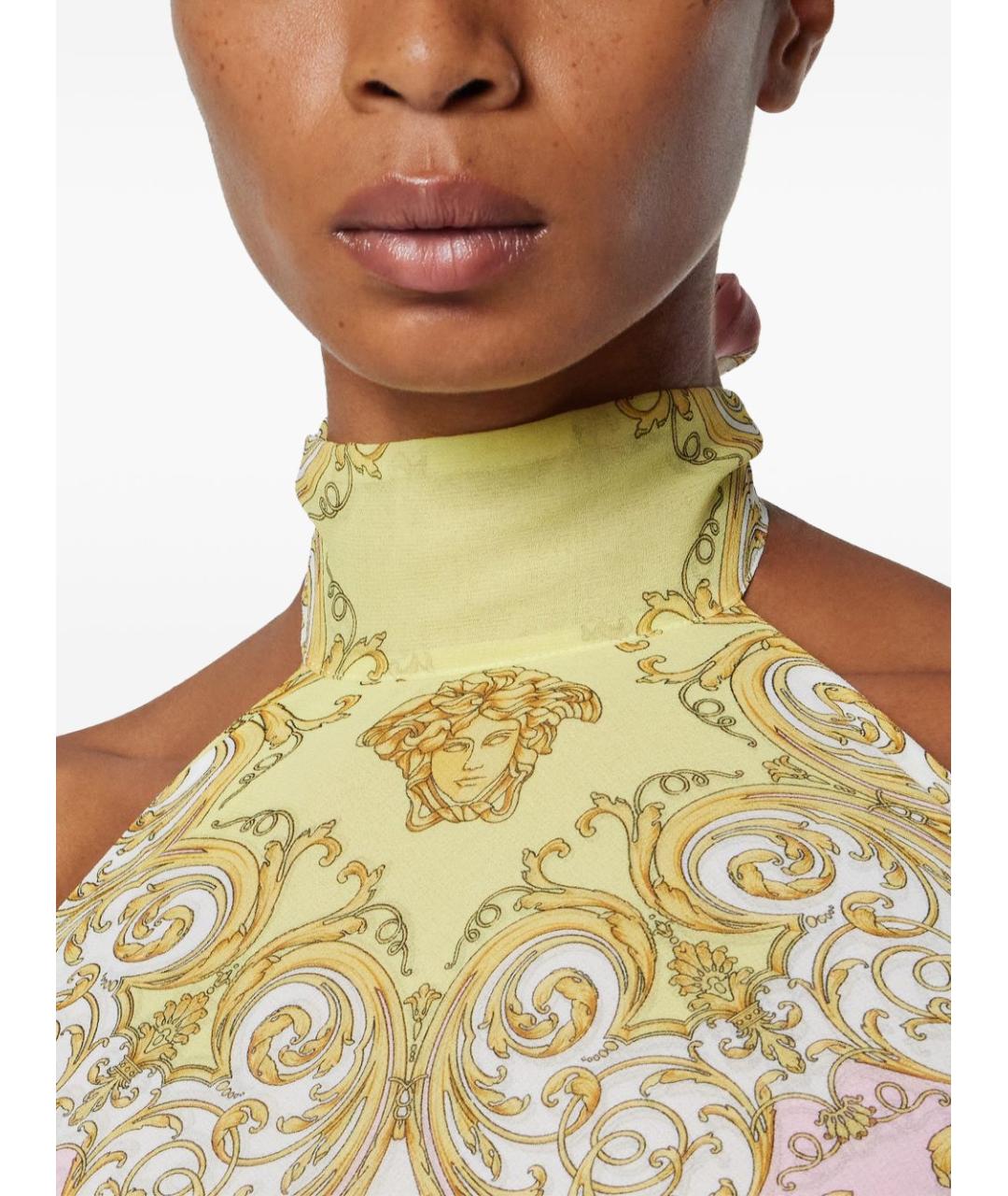 VERSACE Мульти полиэстеровая майка, фото 3