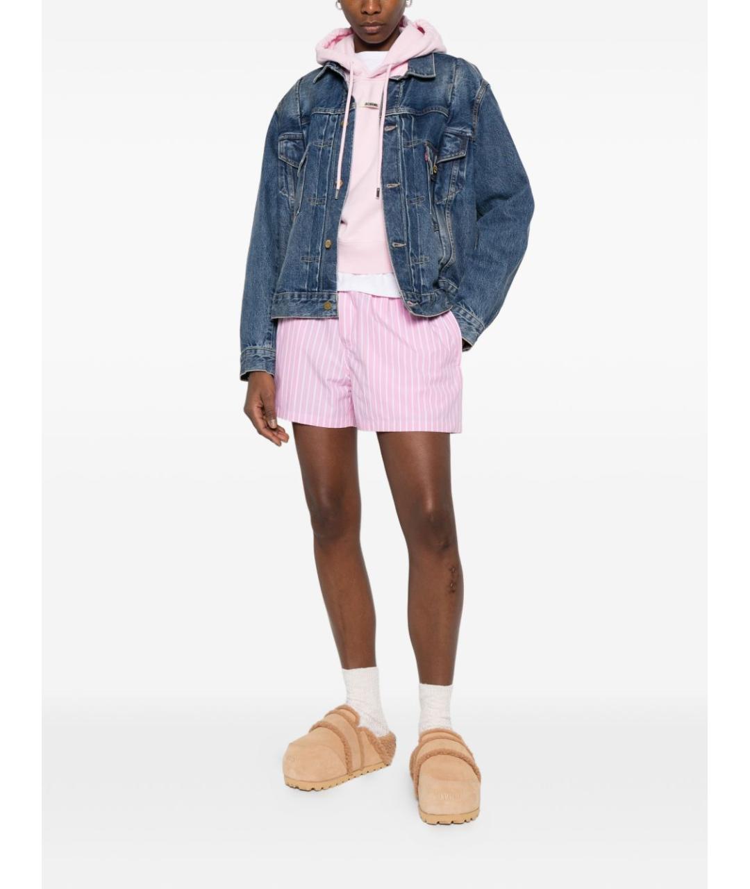 BALENCIAGA Розовые хлопковые шорты, фото 5