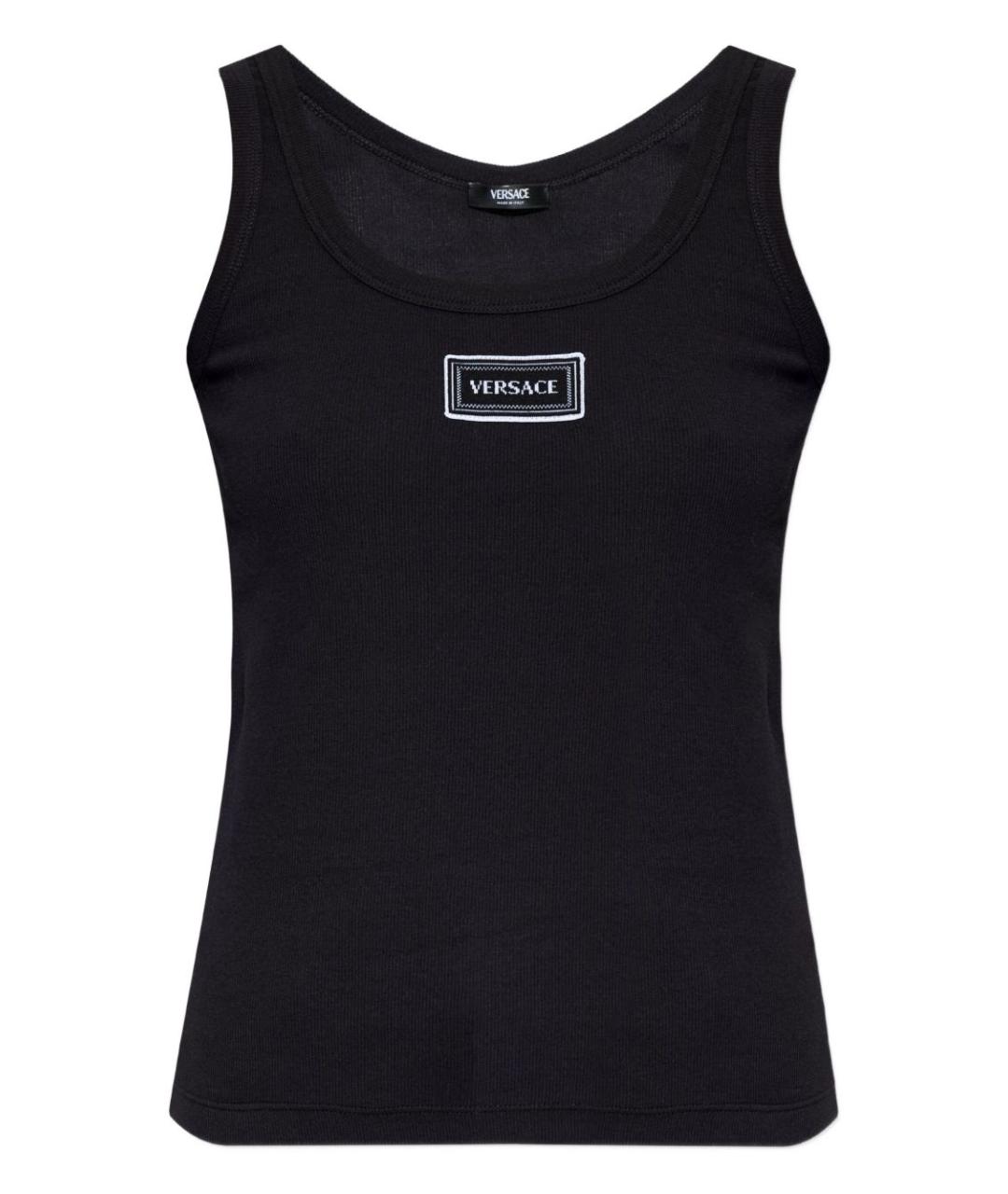 VERSACE Черная хлопковая майка, фото 1