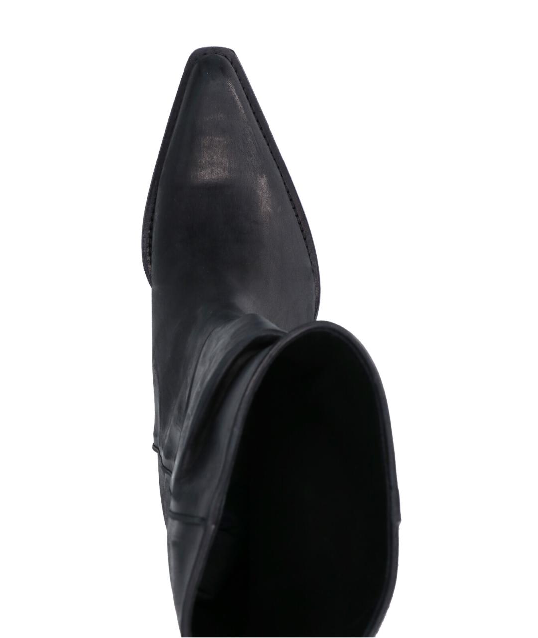 KHAITE Черные кожаные сапоги, фото 5