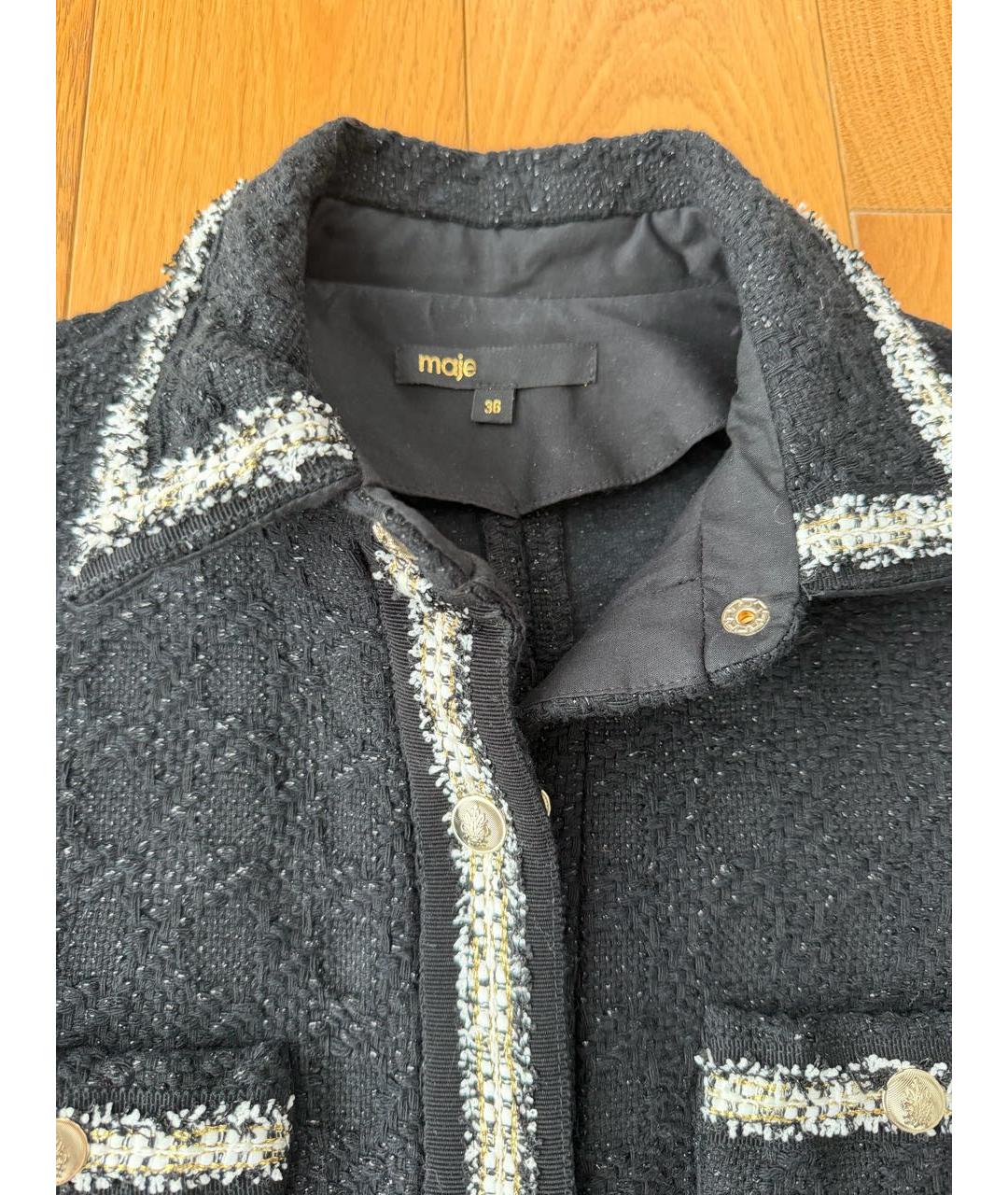 MAJE Черный хлопковый комбинезон, фото 3