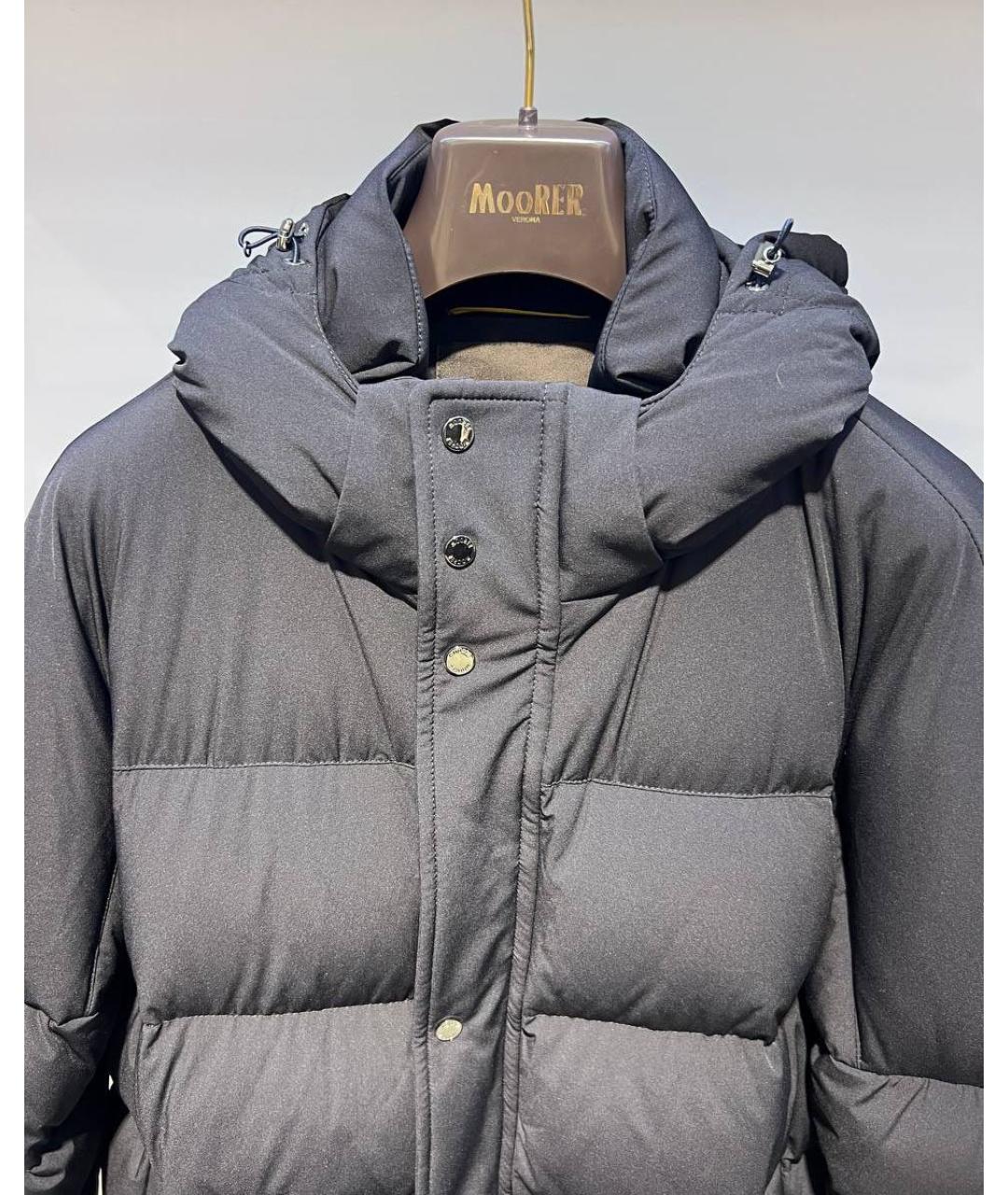 MOORER Черная полиэстеровая куртка, фото 3
