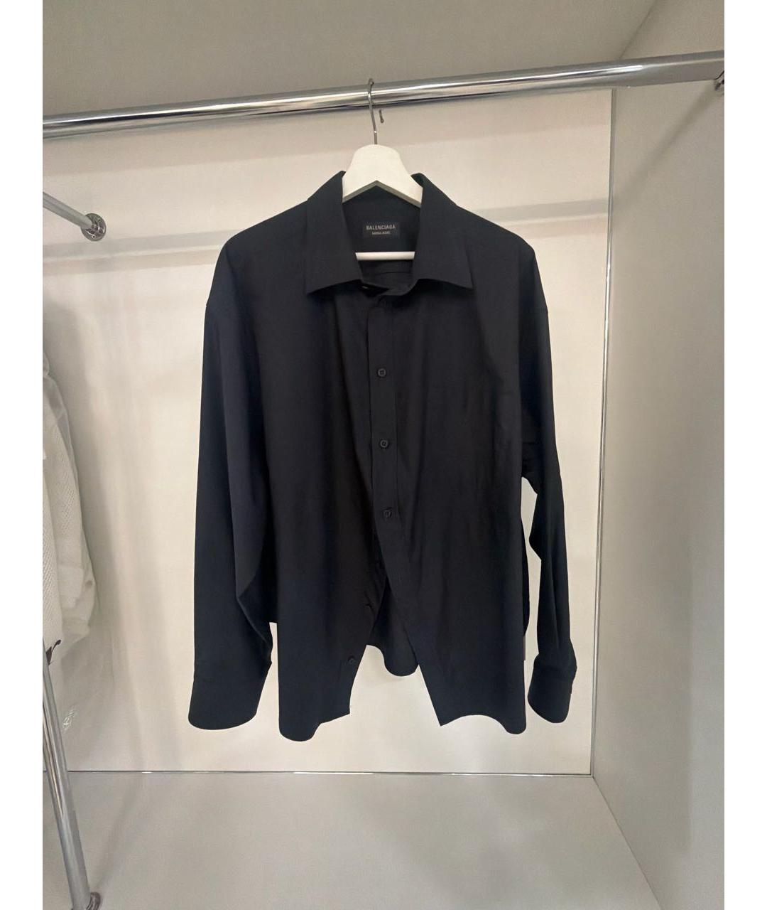 BALENCIAGA Черная хлопковая рубашка, фото 7