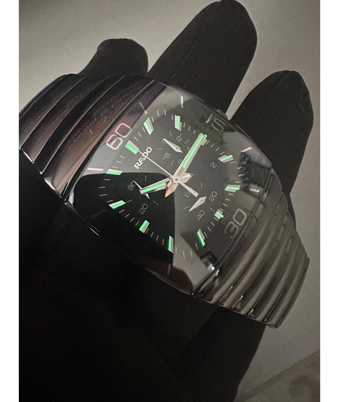 RADO Черные керамические часы, фото 4