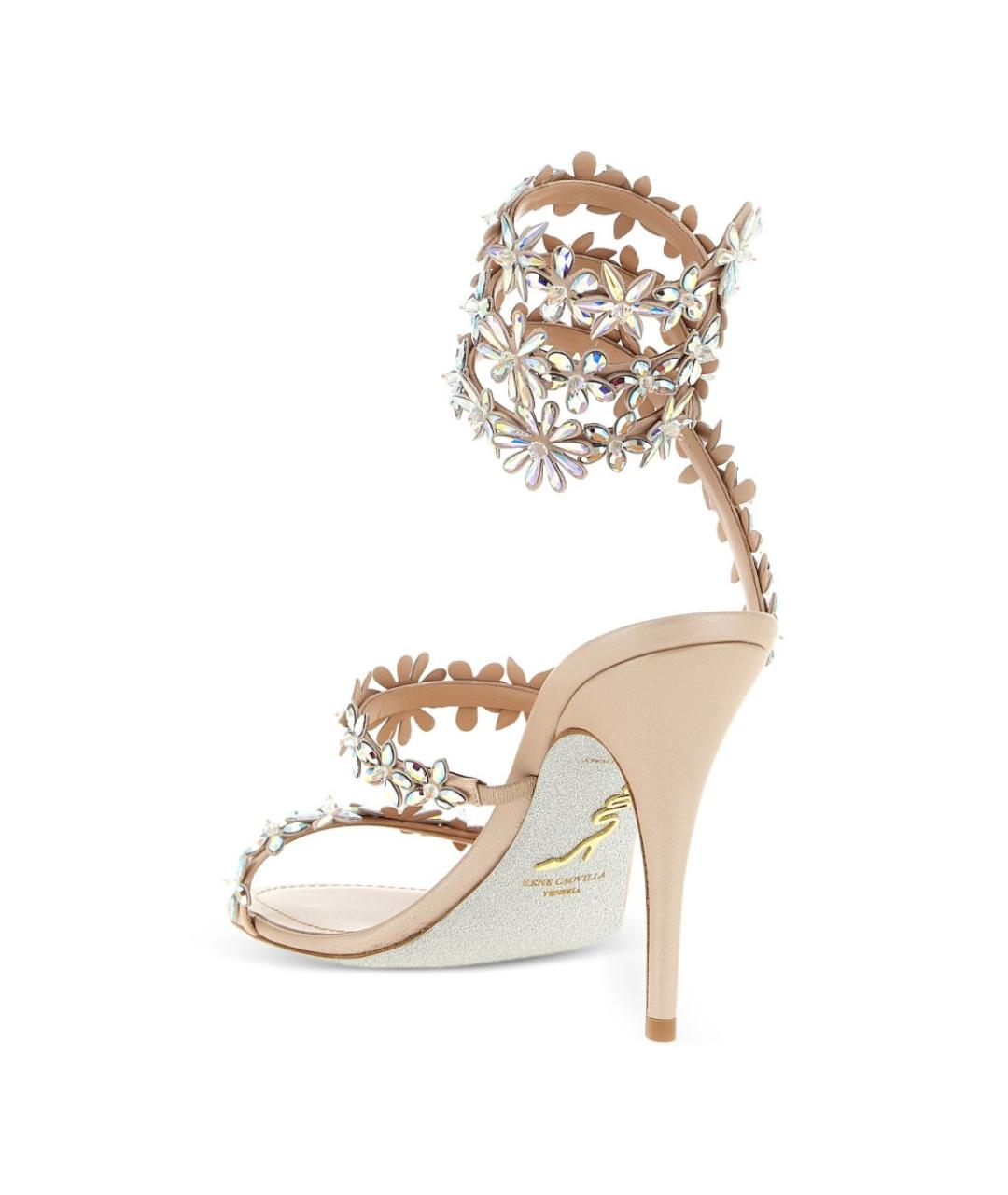 RENE CAOVILLA Бежевые босоножки, фото 3