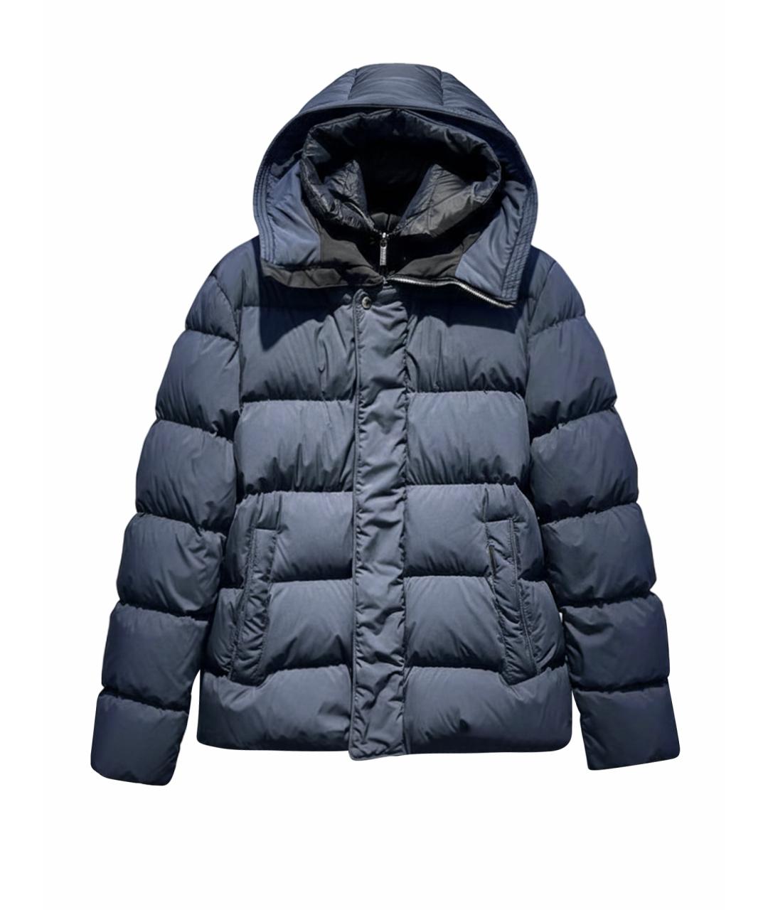 MOORER Темно-синяя полиэстеровая куртка, фото 1