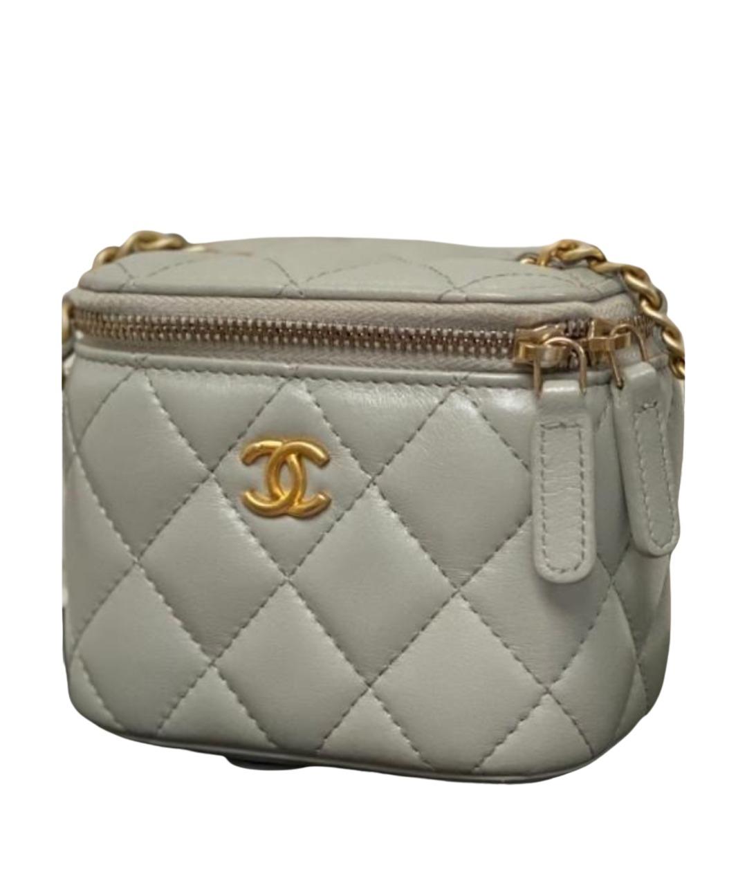 CHANEL Серая кожаная сумка через плечо, фото 1