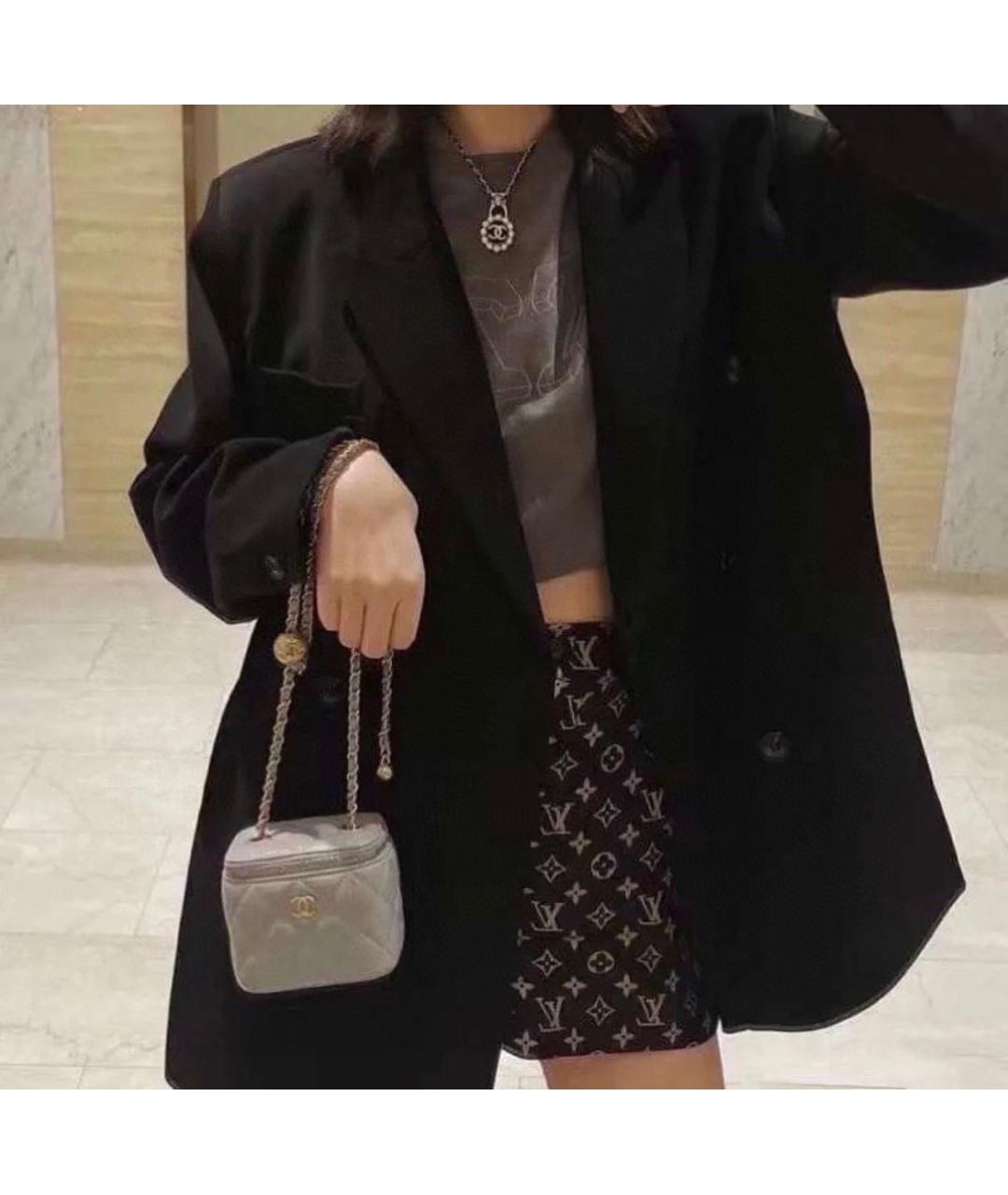 CHANEL Серая кожаная сумка через плечо, фото 8