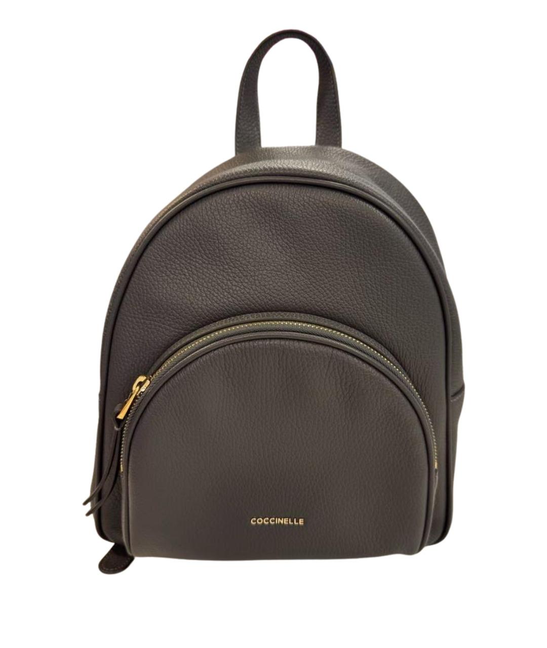 COCCINELLE Серый кожаный рюкзак, фото 1