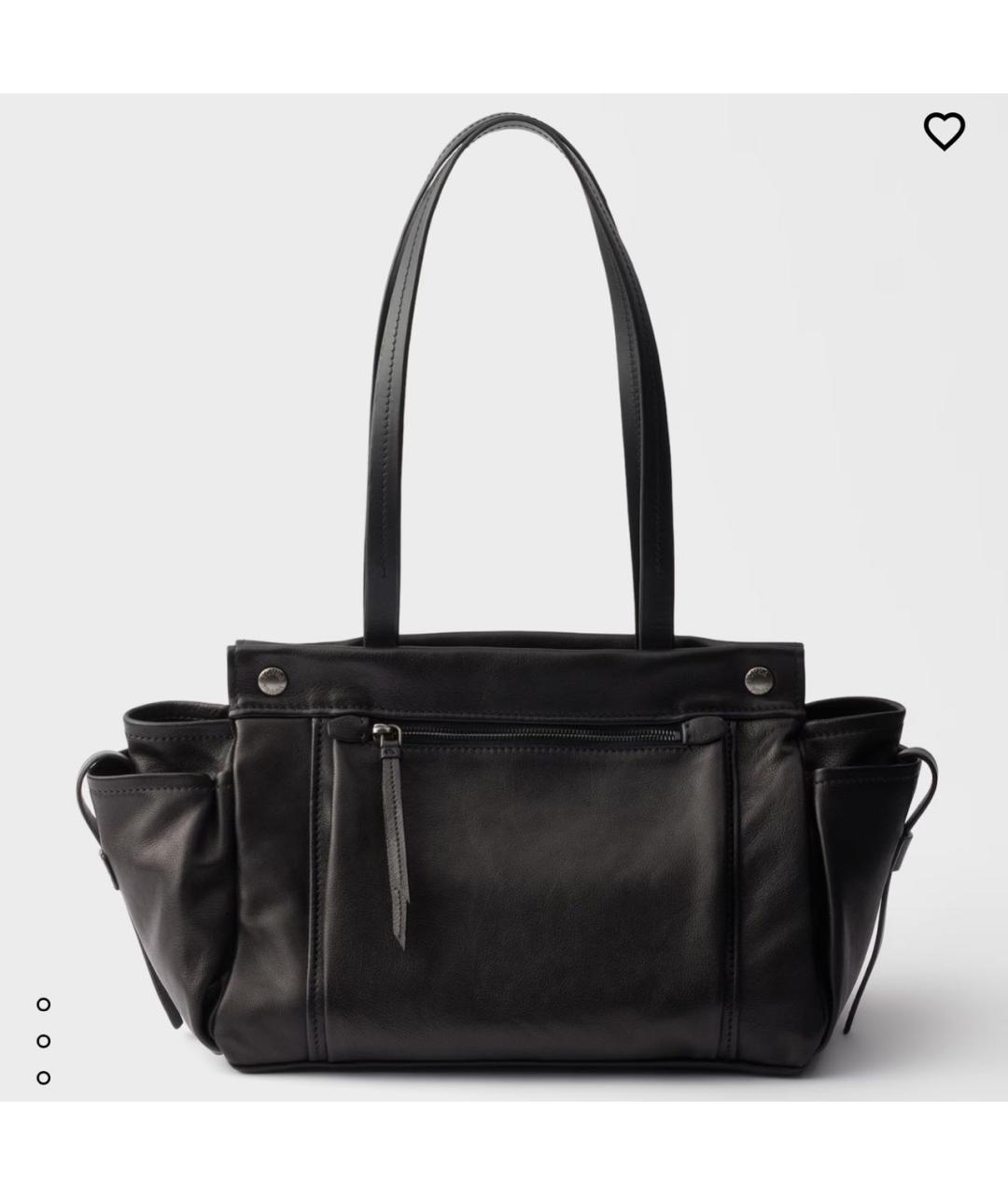 PRADA Черная сумка тоут из лакированной кожи, фото 4