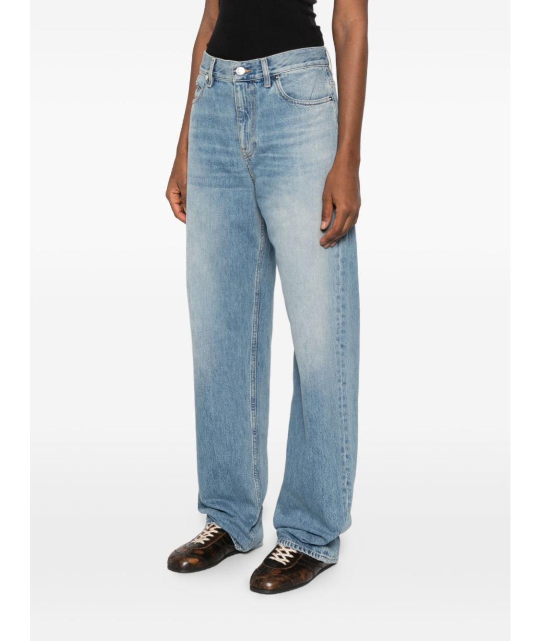GUCCI Голубые хлопковые прямые джинсы, фото 2