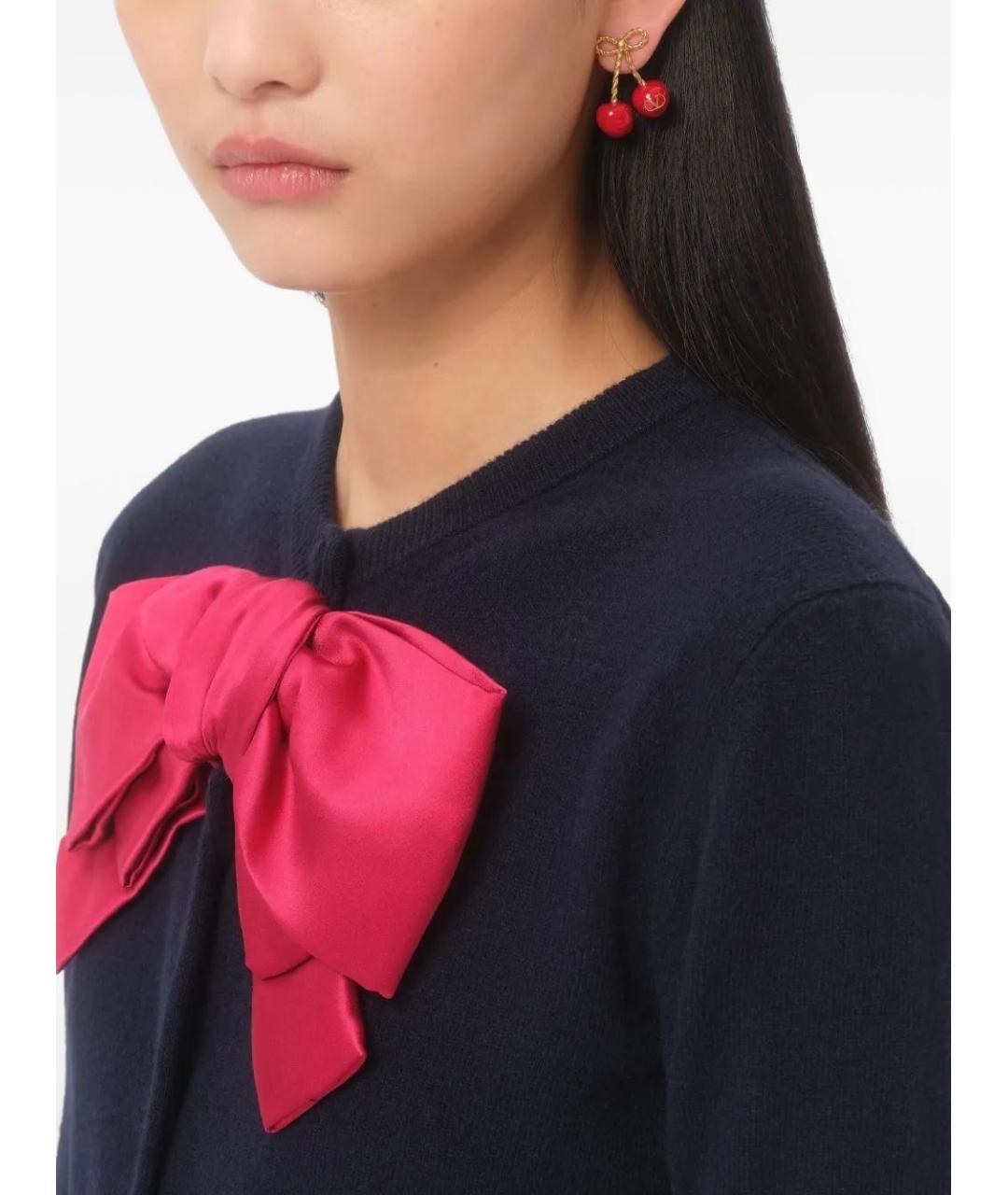 VALENTINO Красные металлические серьги, фото 4