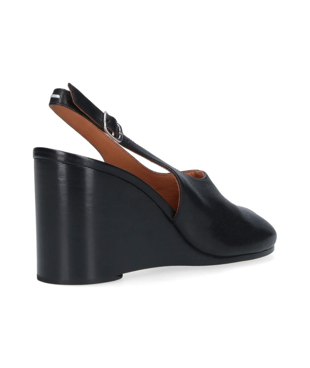 MAISON MARGIELA Черные кожаные туфли, фото 4