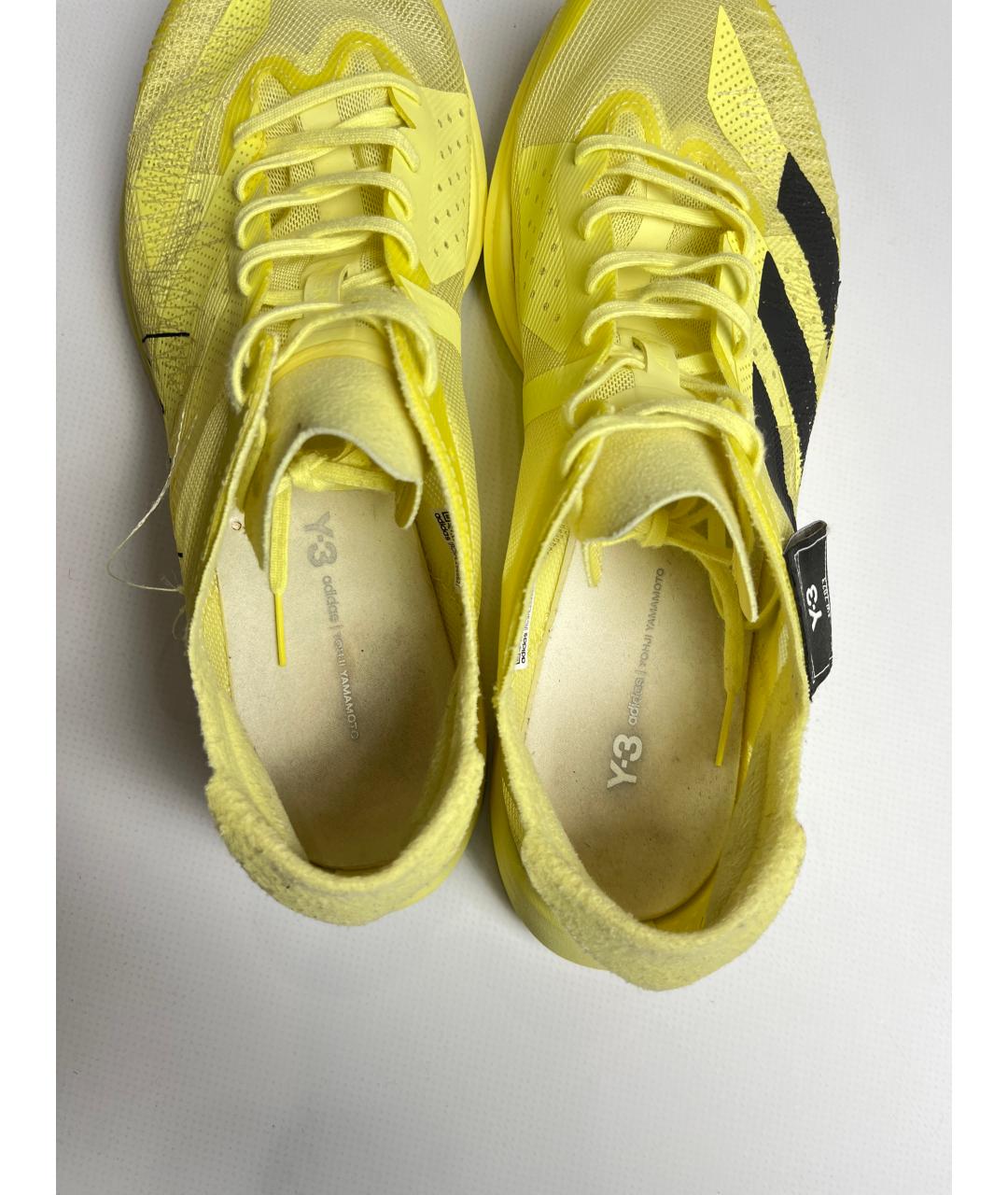 Y-3 Желтые синтетические низкие кроссовки / кеды, фото 9