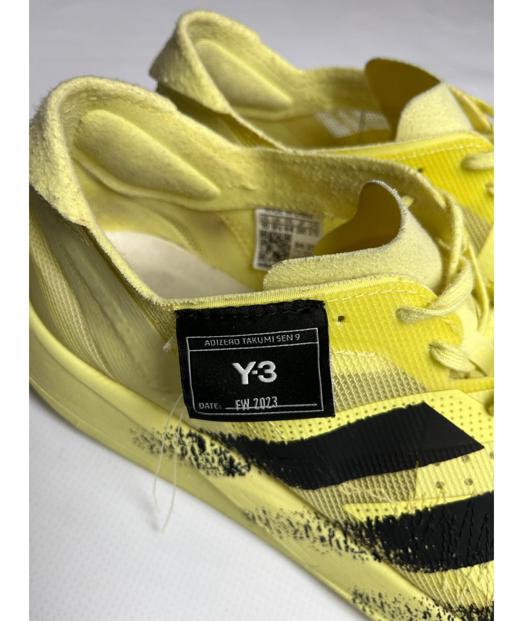 Y-3 Желтые синтетические низкие кроссовки / кеды, фото 7