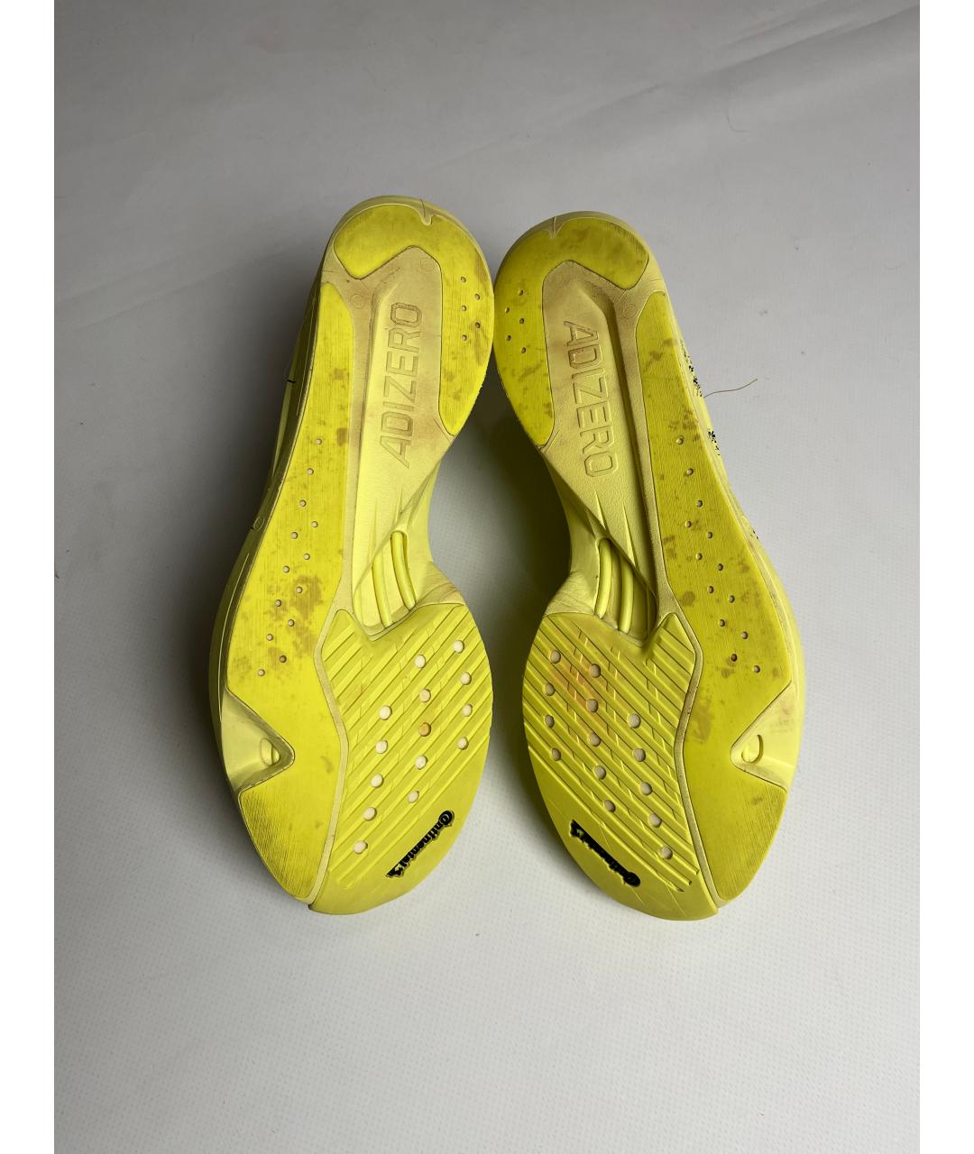 Y-3 Желтые синтетические низкие кроссовки / кеды, фото 3