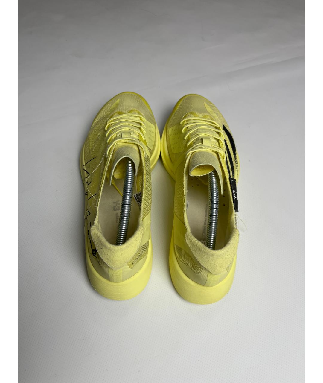 Y-3 Желтые синтетические низкие кроссовки / кеды, фото 5
