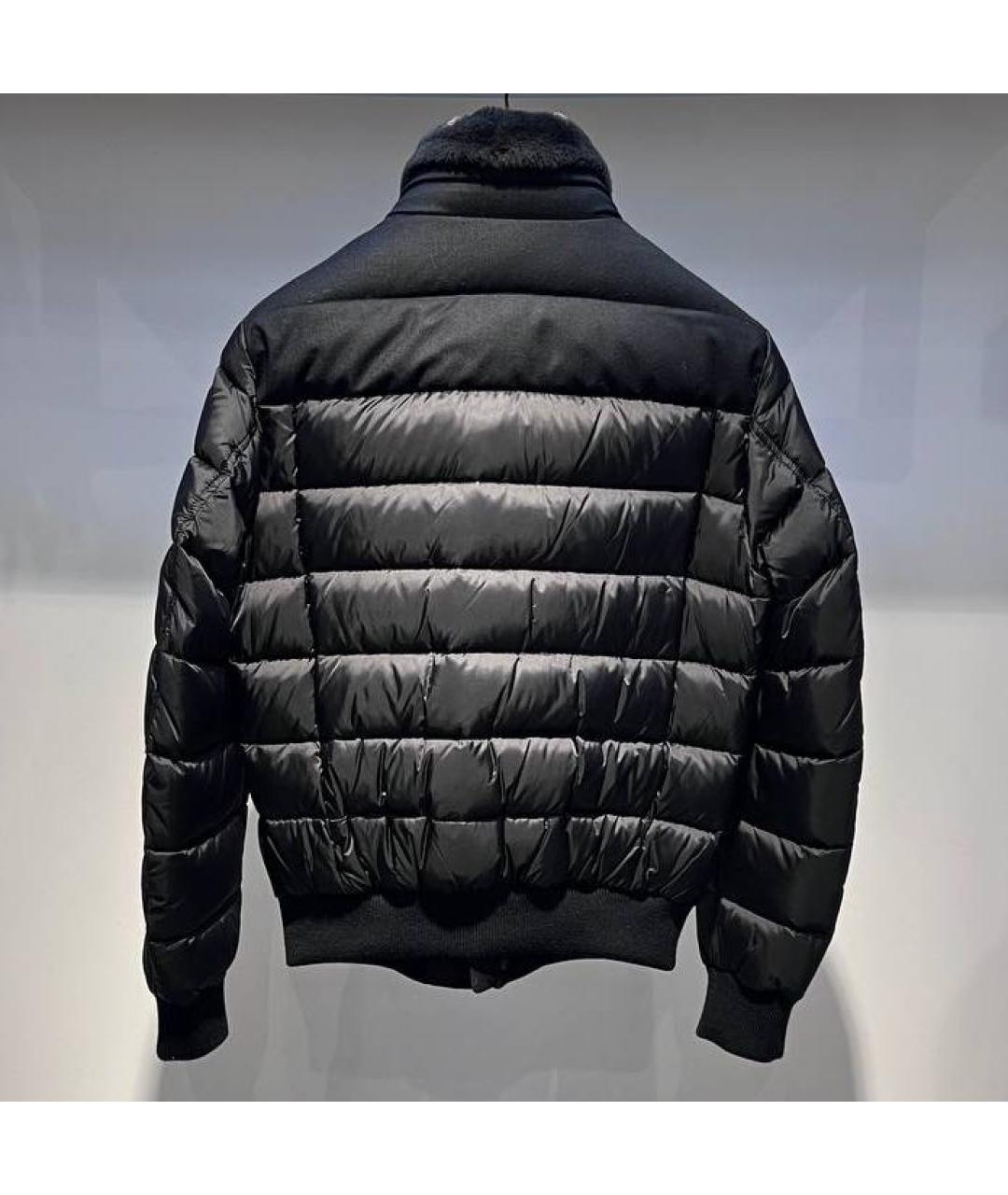 MOORER Черная полиэстеровая куртка, фото 2