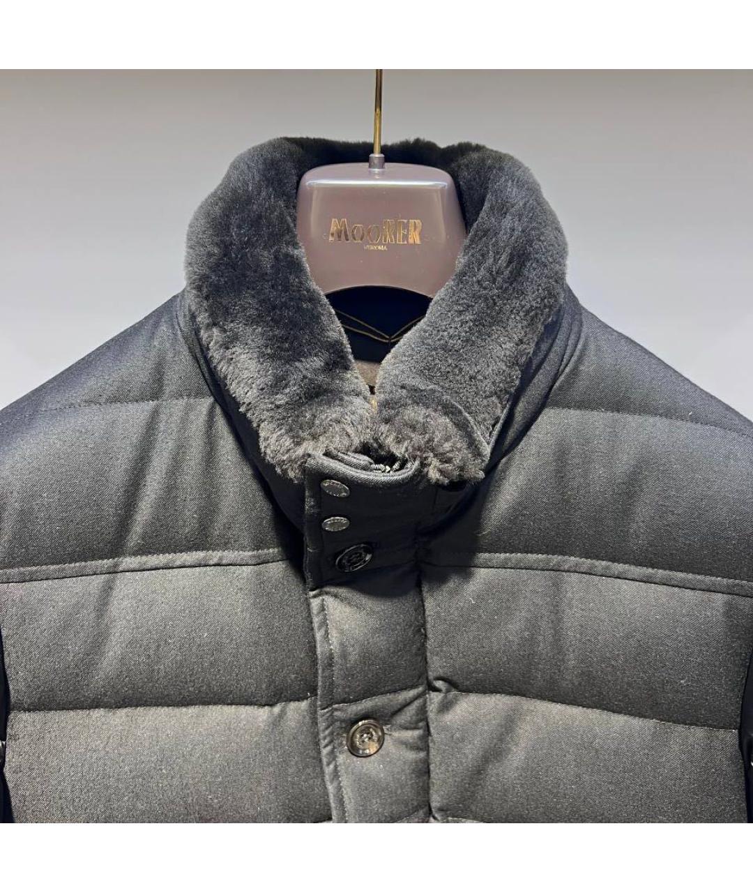 MOORER Черная полиэстеровая куртка, фото 3