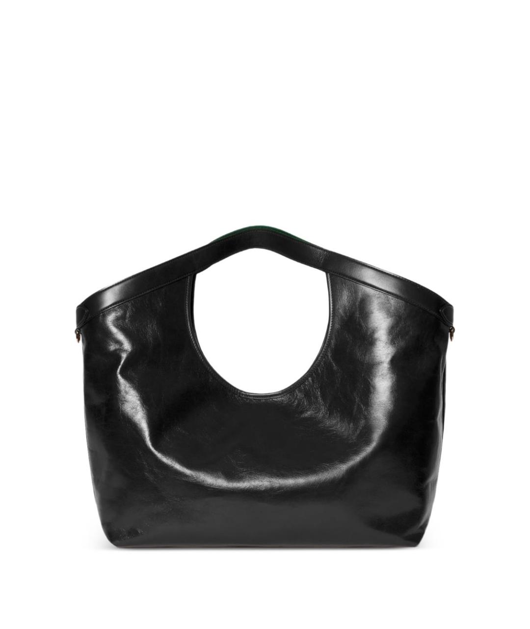 GUCCI Черная кожаная сумка тоут, фото 3