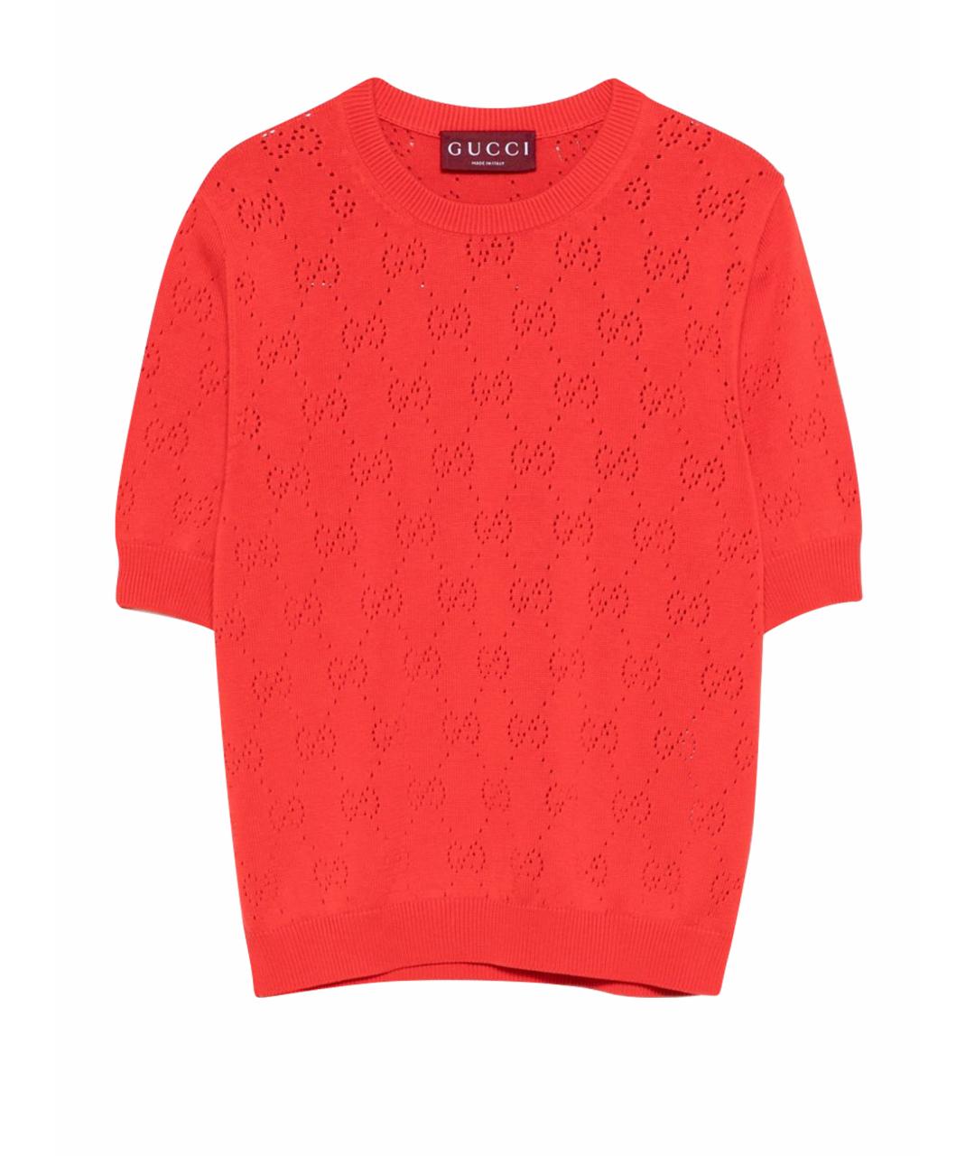 GUCCI Красный хлопковый джемпер / свитер, фото 1