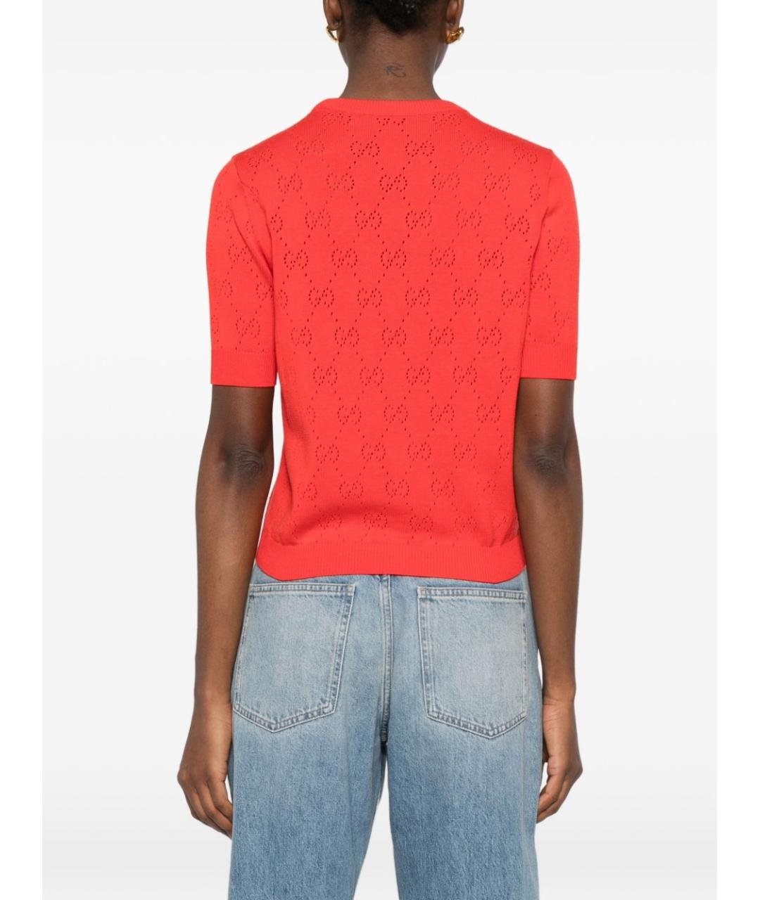 GUCCI Красный хлопковый джемпер / свитер, фото 4