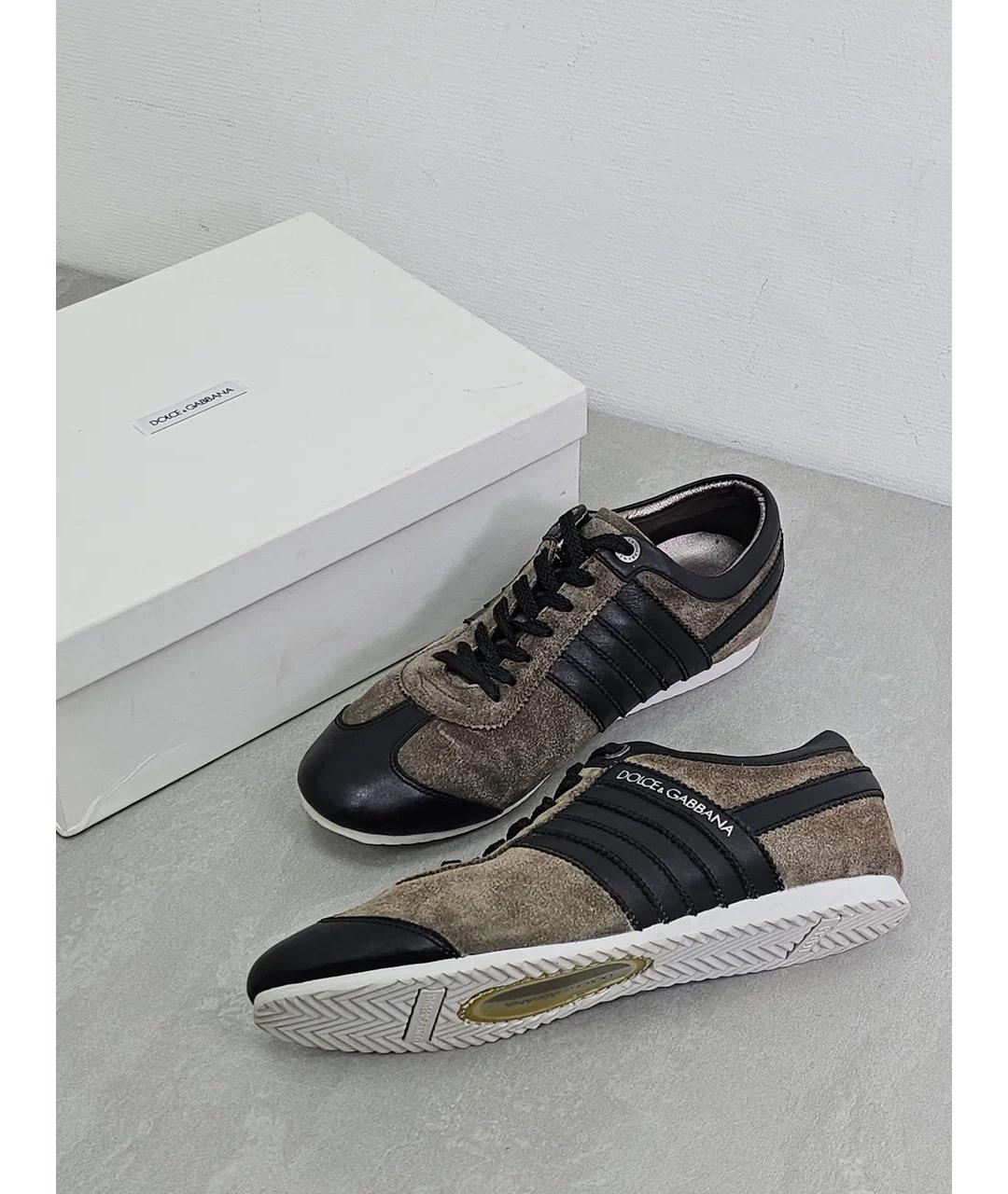 DOLCE&GABBANA Мульти кожаные кроссовки, фото 8