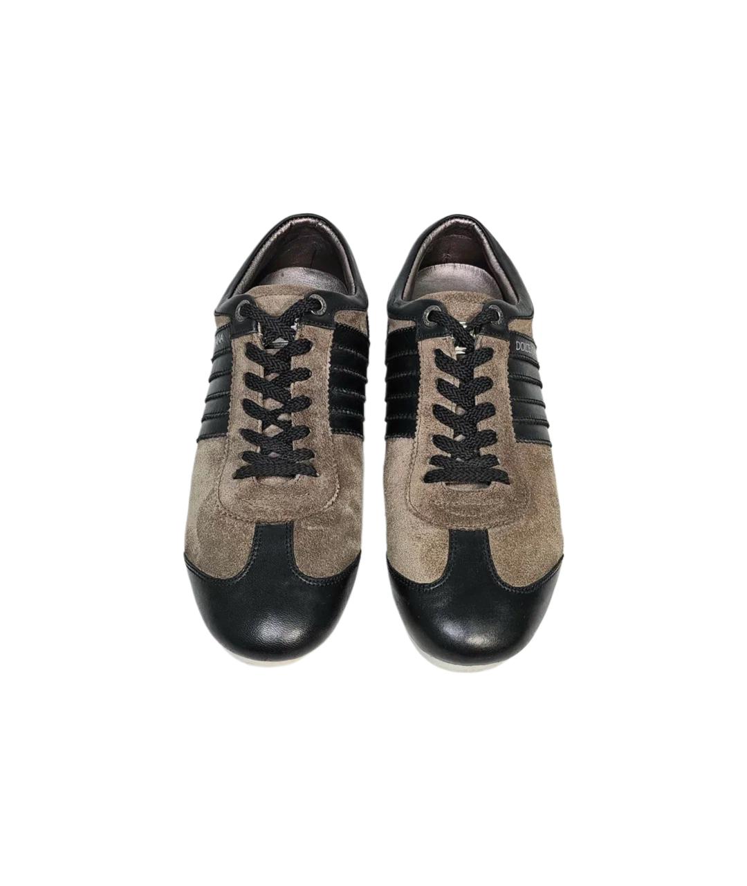 DOLCE&GABBANA Мульти кожаные кроссовки, фото 2