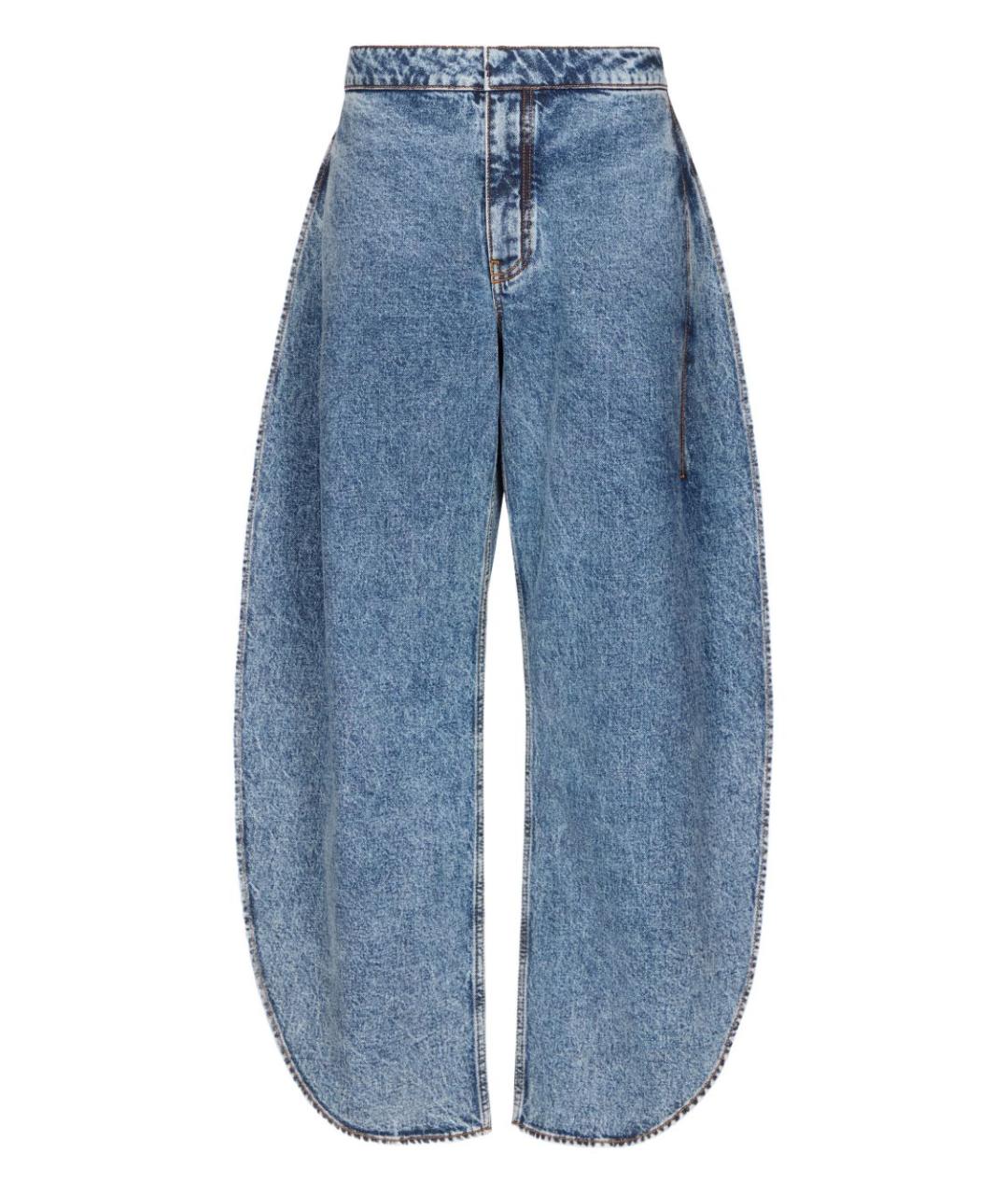 ALAIA Голубые хлопковые прямые джинсы, фото 1