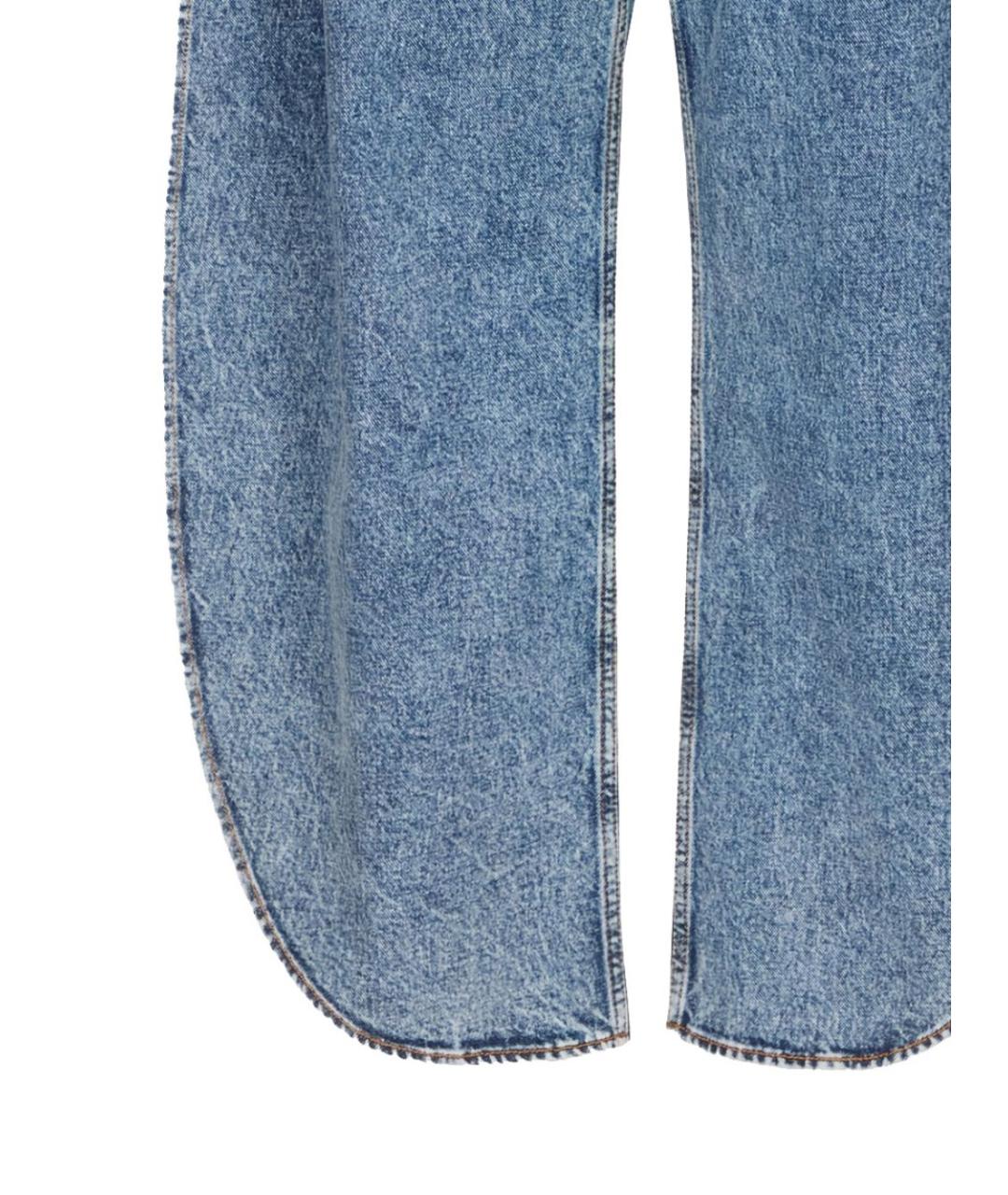 ALAIA Голубые хлопковые прямые джинсы, фото 2