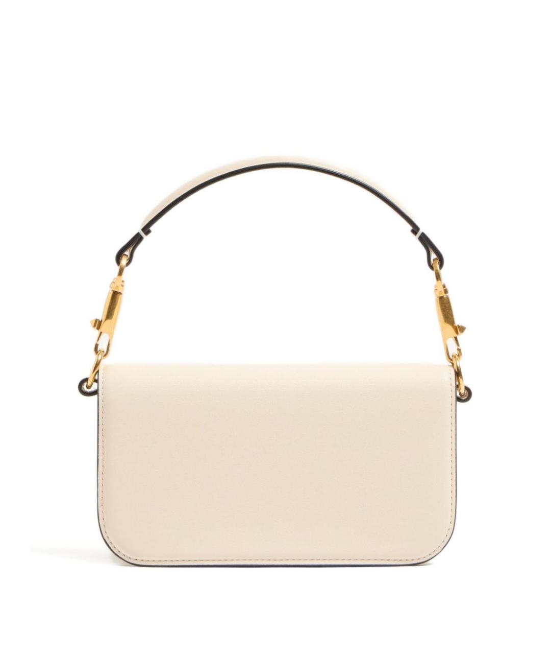 VALENTINO Бежевая кожаная сумка через плечо, фото 3