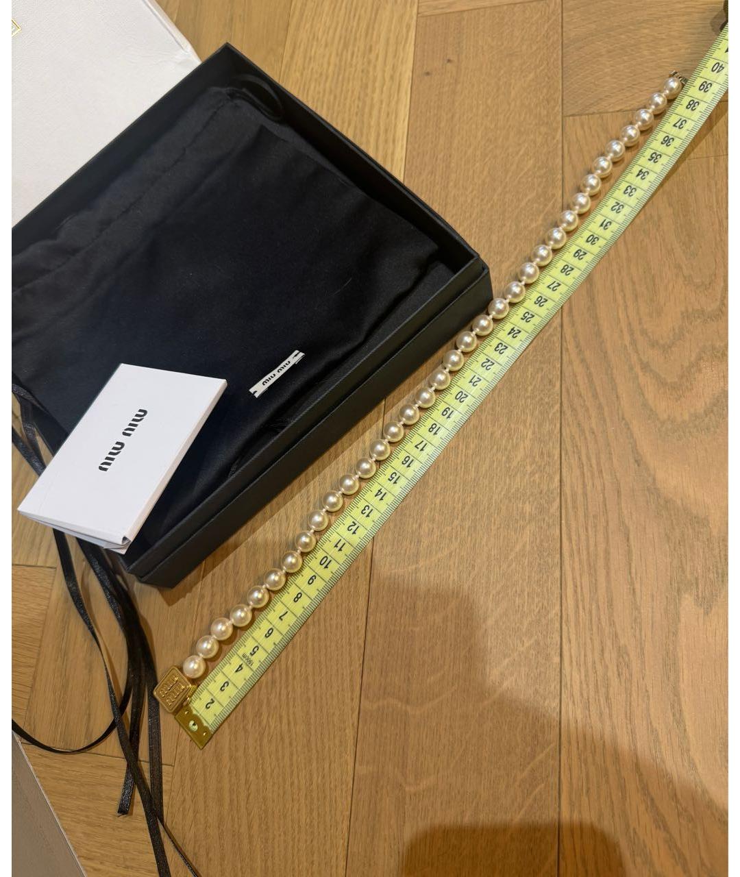 MIU MIU Белое колье, фото 6