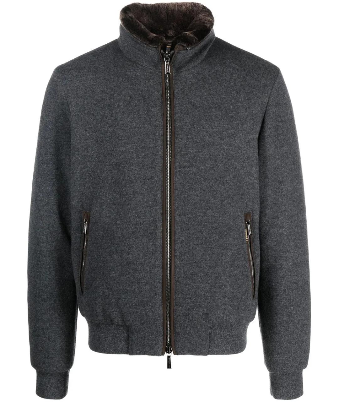 MOORER Серая кашемировая куртка, фото 1