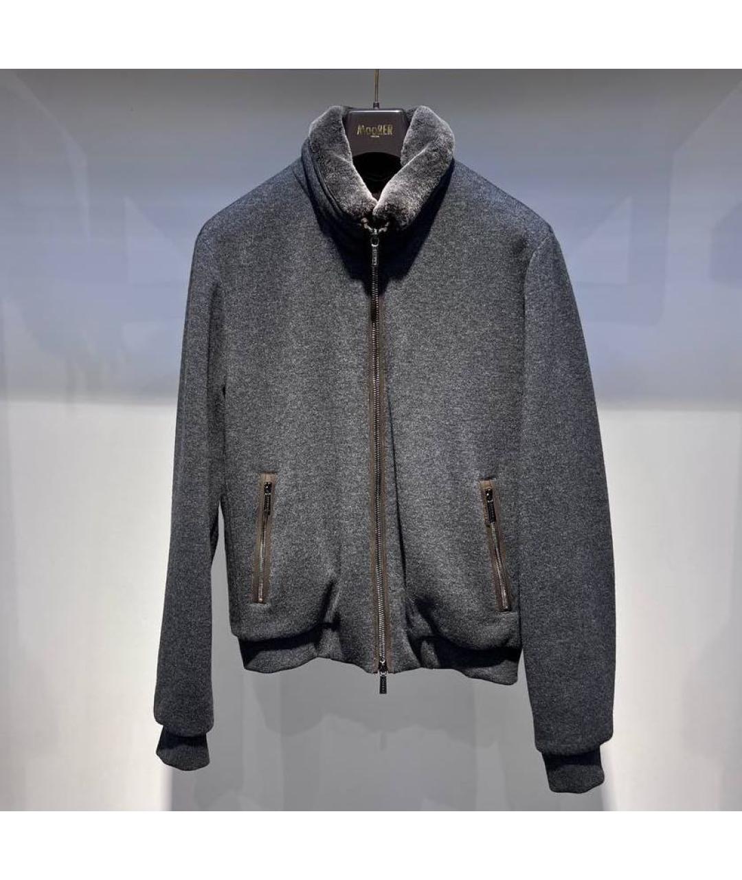 MOORER Серая кашемировая куртка, фото 2