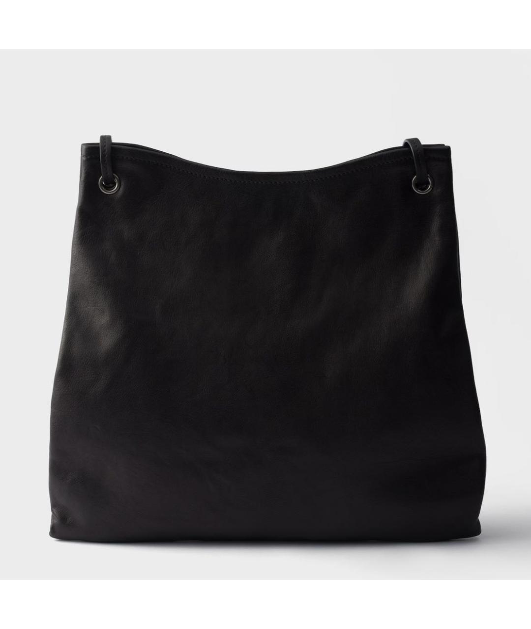 PRADA Черная кожаная сумка тоут, фото 3