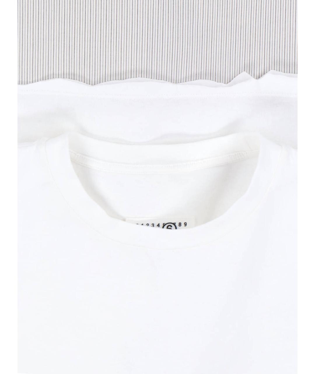 MM6 MAISON MARGIELA Белое хлопковое платье, фото 3