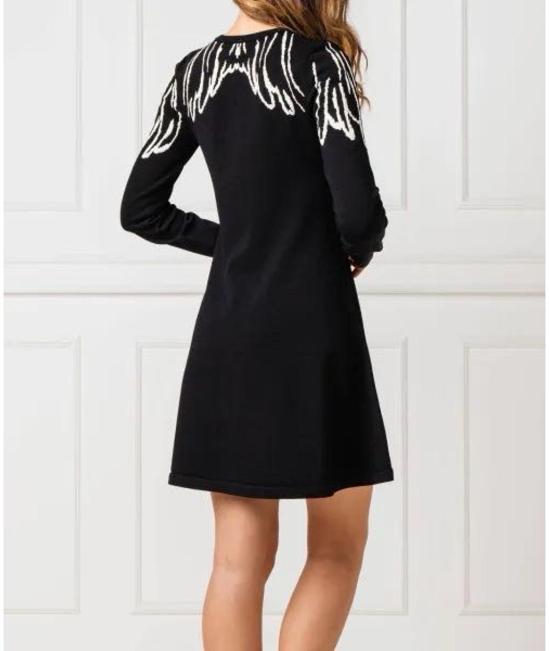 RED VALENTINO Черное вискозное коктейльное платье, фото 4