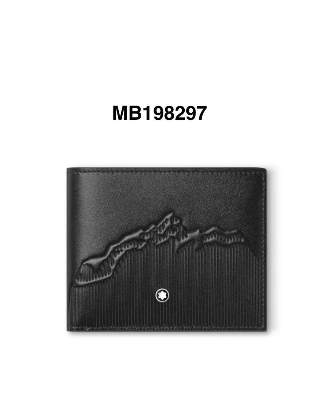 MONTBLANC Черный кожаный кошелек, фото 5