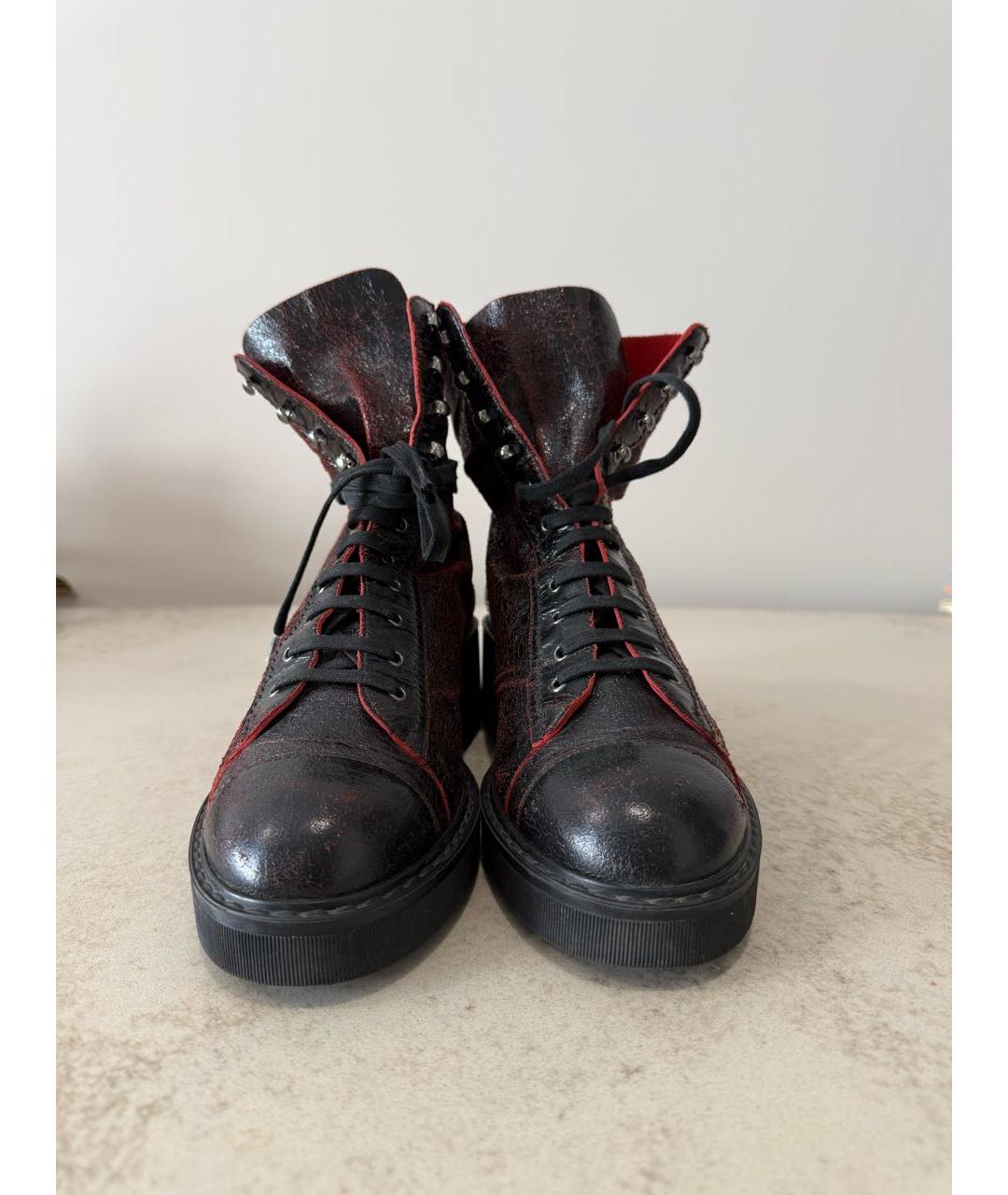 CHANEL Бордовые кожаные ботильоны, фото 2