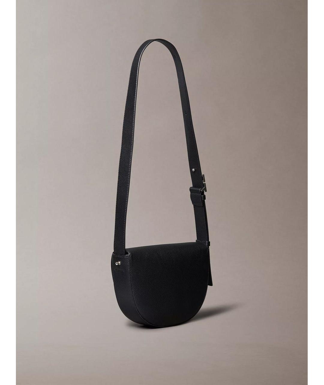 CALVIN KLEIN Черная сумка через плечо из искусственной кожи, фото 2