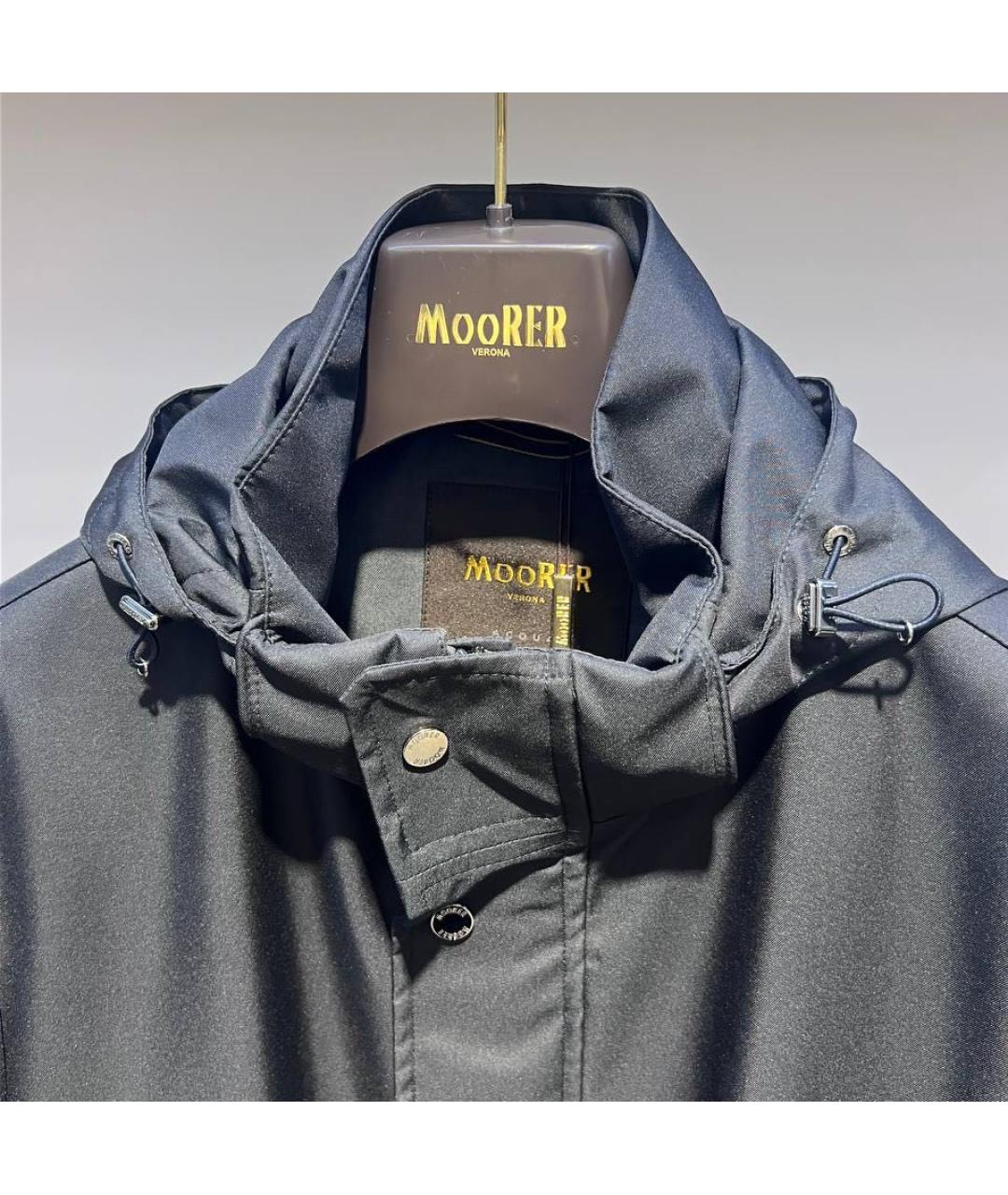 MOORER Черный полиэстеровый тренч / плащ, фото 3