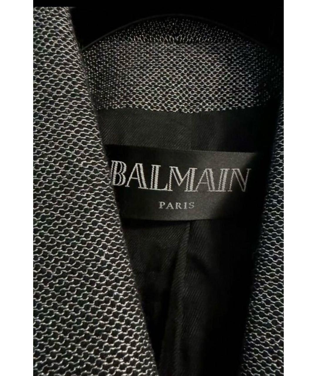 BALMAIN Серебрянный жакет/пиджак, фото 3