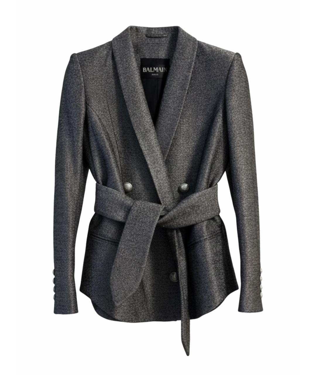 BALMAIN Серебрянный жакет/пиджак, фото 1