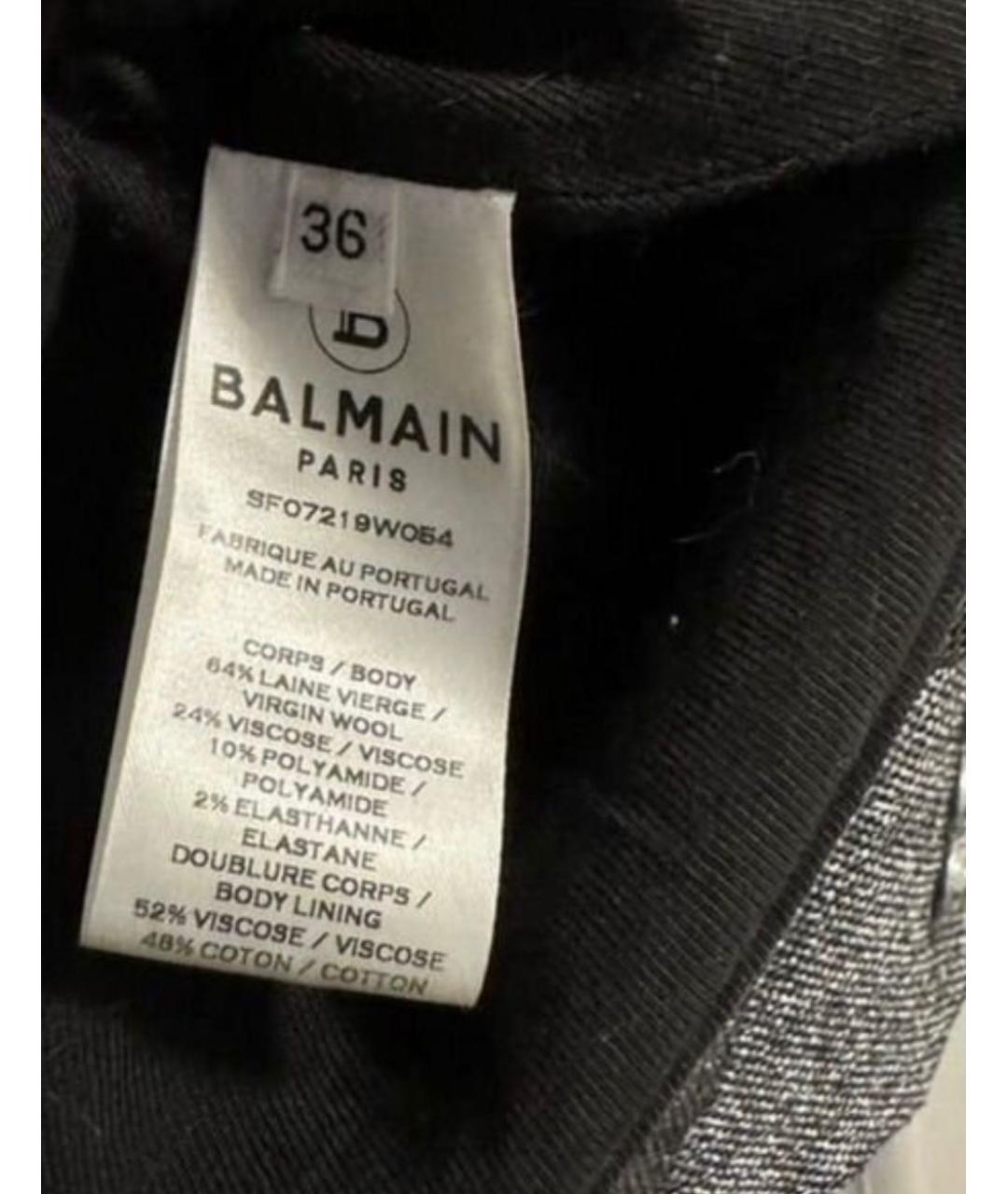 BALMAIN Серебрянный жакет/пиджак, фото 4