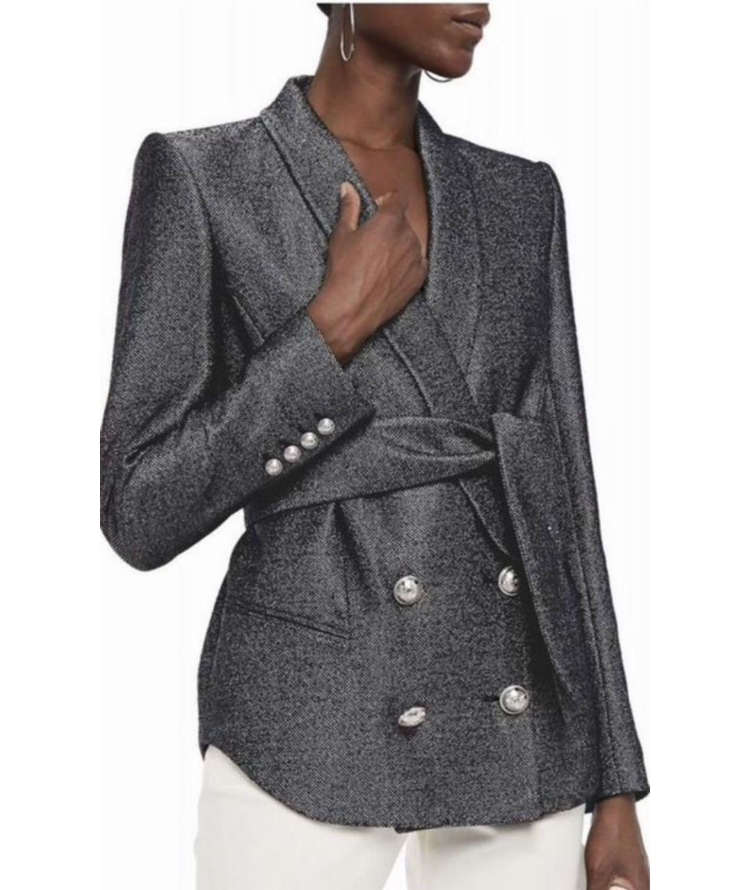 BALMAIN Серебрянный жакет/пиджак, фото 2