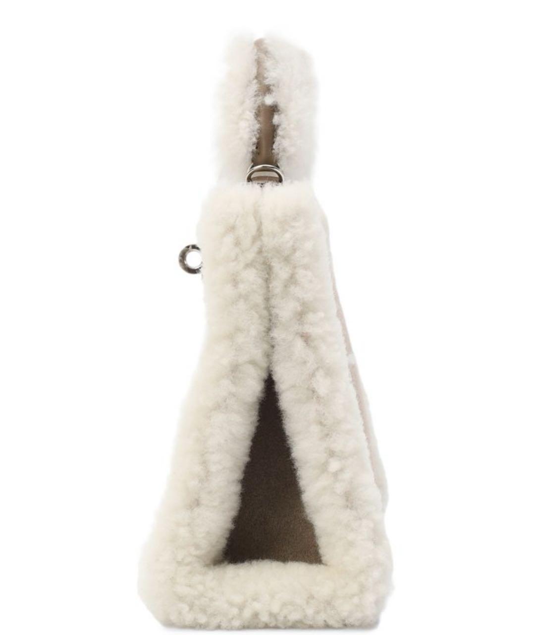 HERMES Серая замшевая сумка с короткими ручками, фото 2